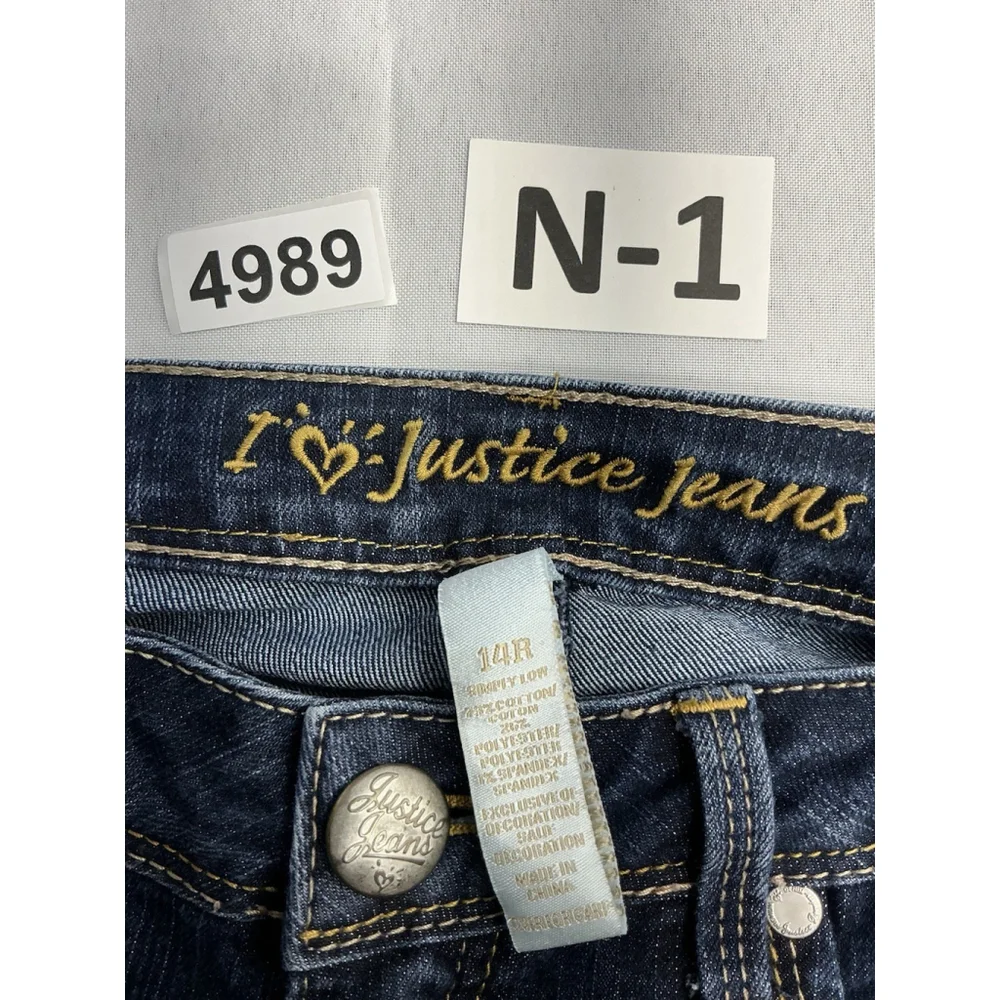 Girls Justice Jeans 14 R Blue Jeans